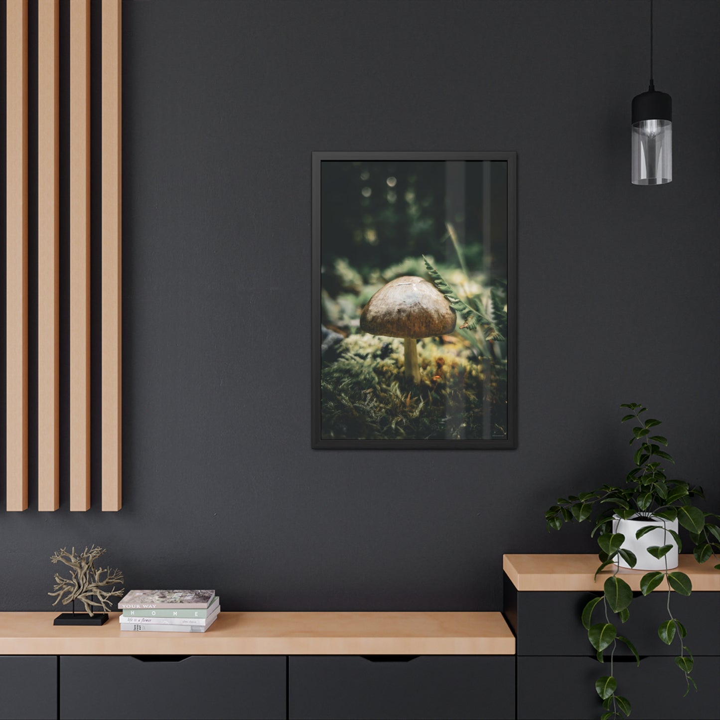 Mossy Mushroom House Framed Fine Art Photograph