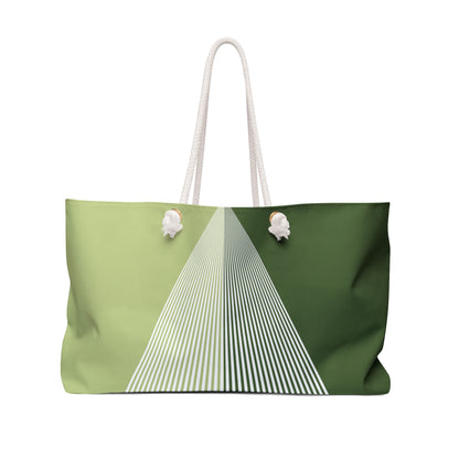 Green Color Duality Weekender Bag