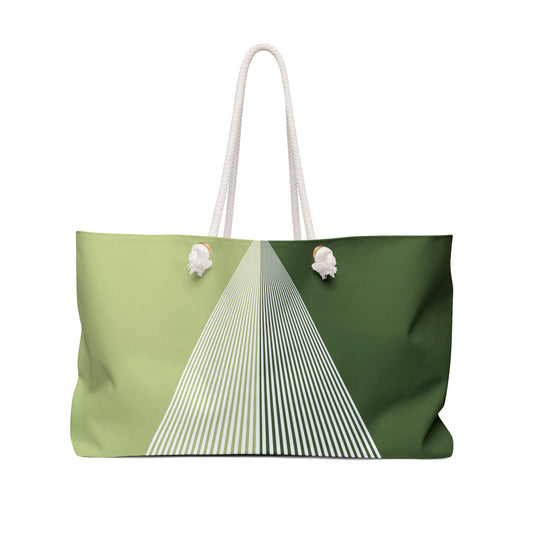 Green Color Duality Weekender Bag