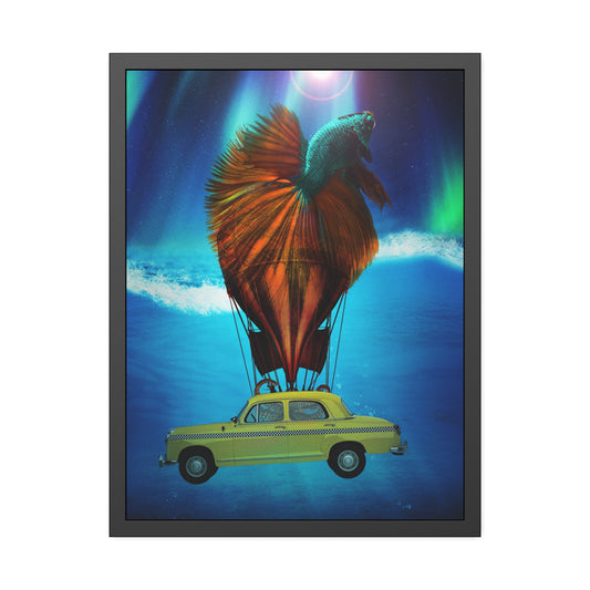 Aquamobile Taxi Service Framed Print | Surreal Art