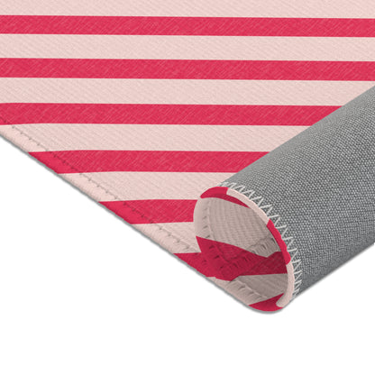 Diagonal Pink Stripes Indoor Rug