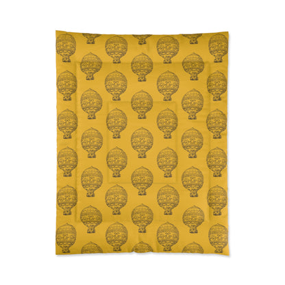 Golden Vintage Hot Air Balloon Comforter