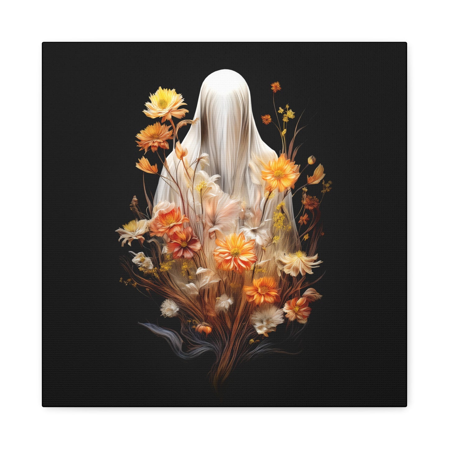 Halloween Garden Haunting Canvas Print