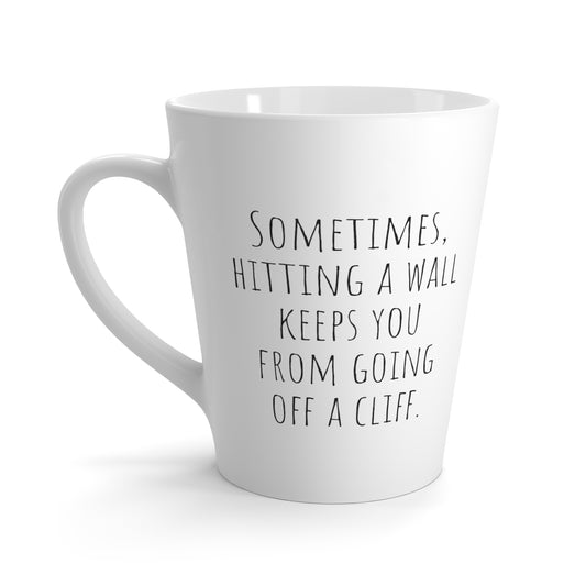 Hitting A Wall Latte Mug