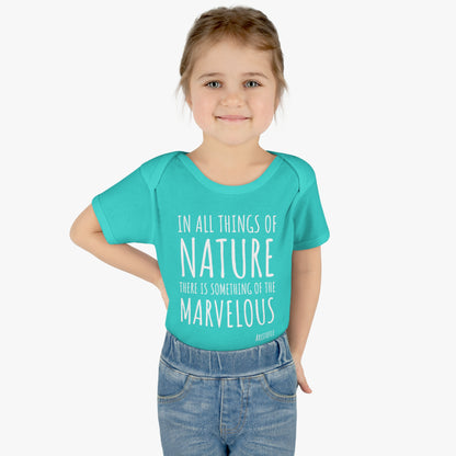 Marvelous Nature Aristotle Quote Baby Onesie 6M-18M (multicolors)