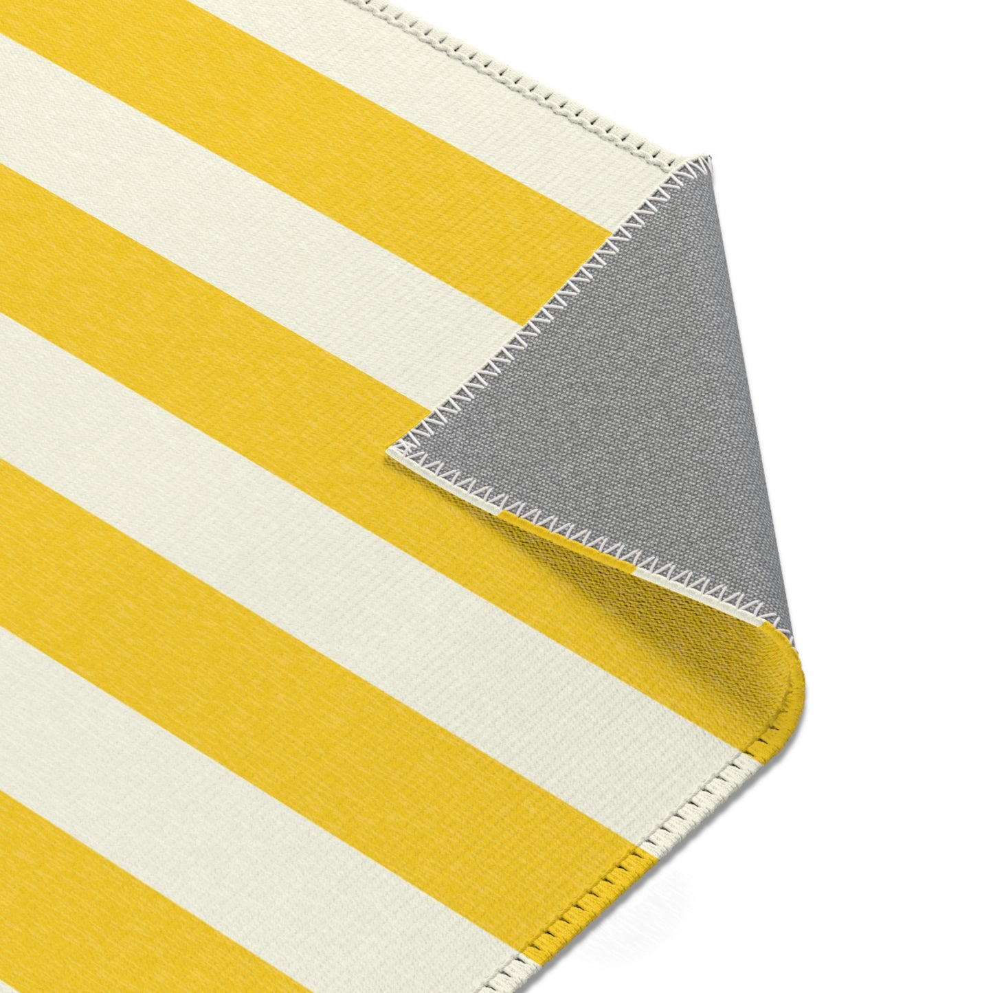 Lemony Yellow Stripes Indoor Rug