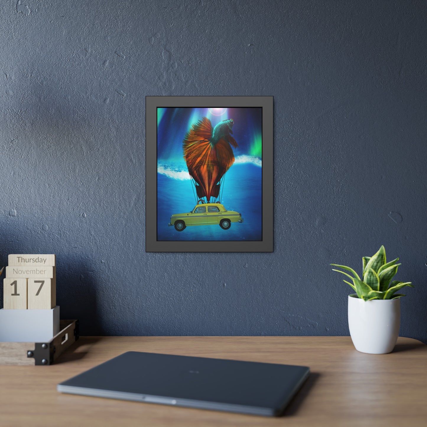 Aquamobile Taxi Service Framed Print | Surreal Art