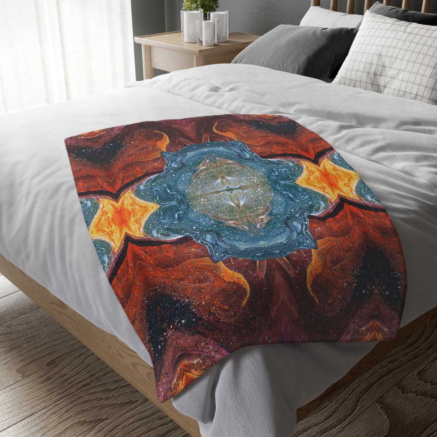 Cosmic Cell Division Faux Mink Velveteen Blanket