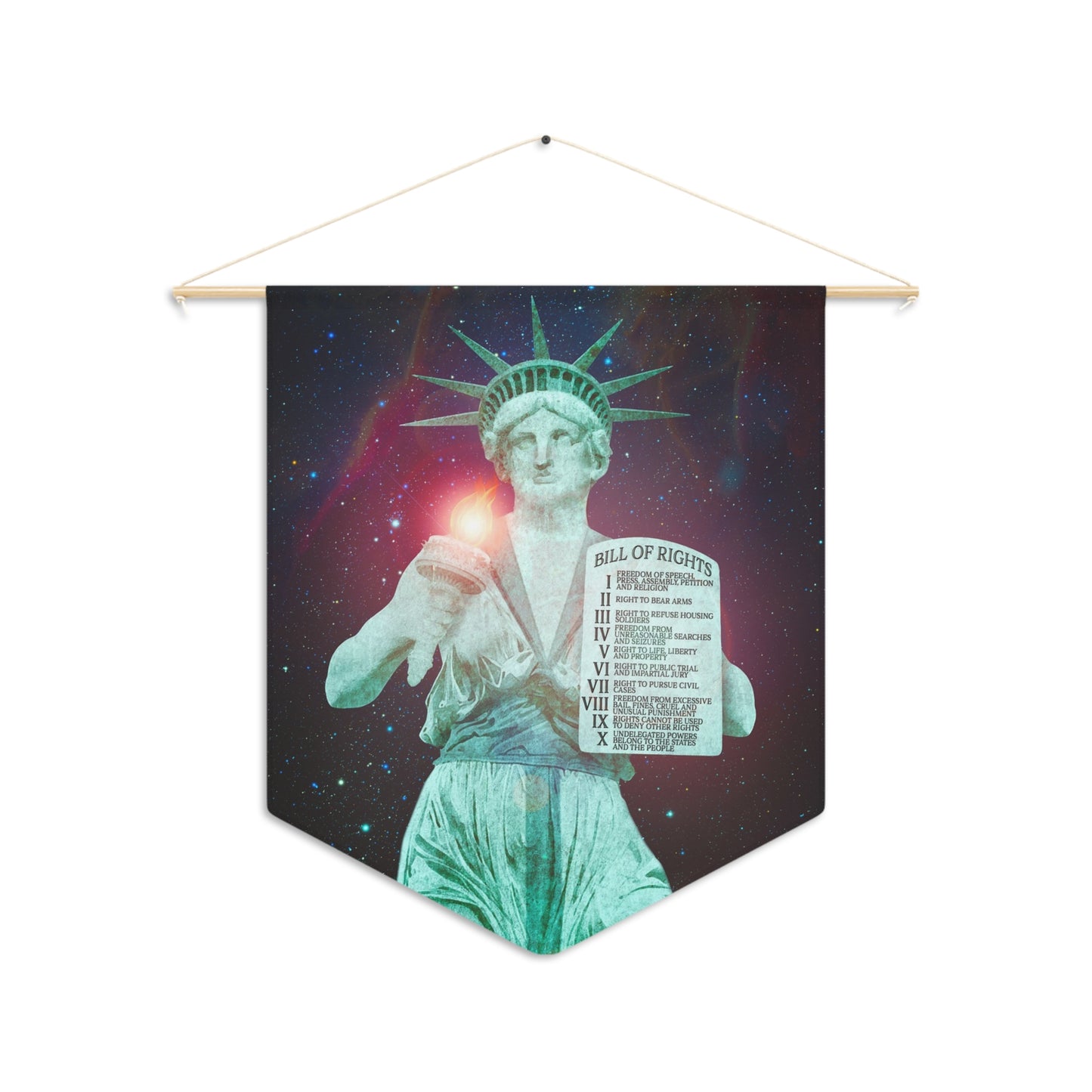 Divine Lady Liberty Wood + Twine Tapestry