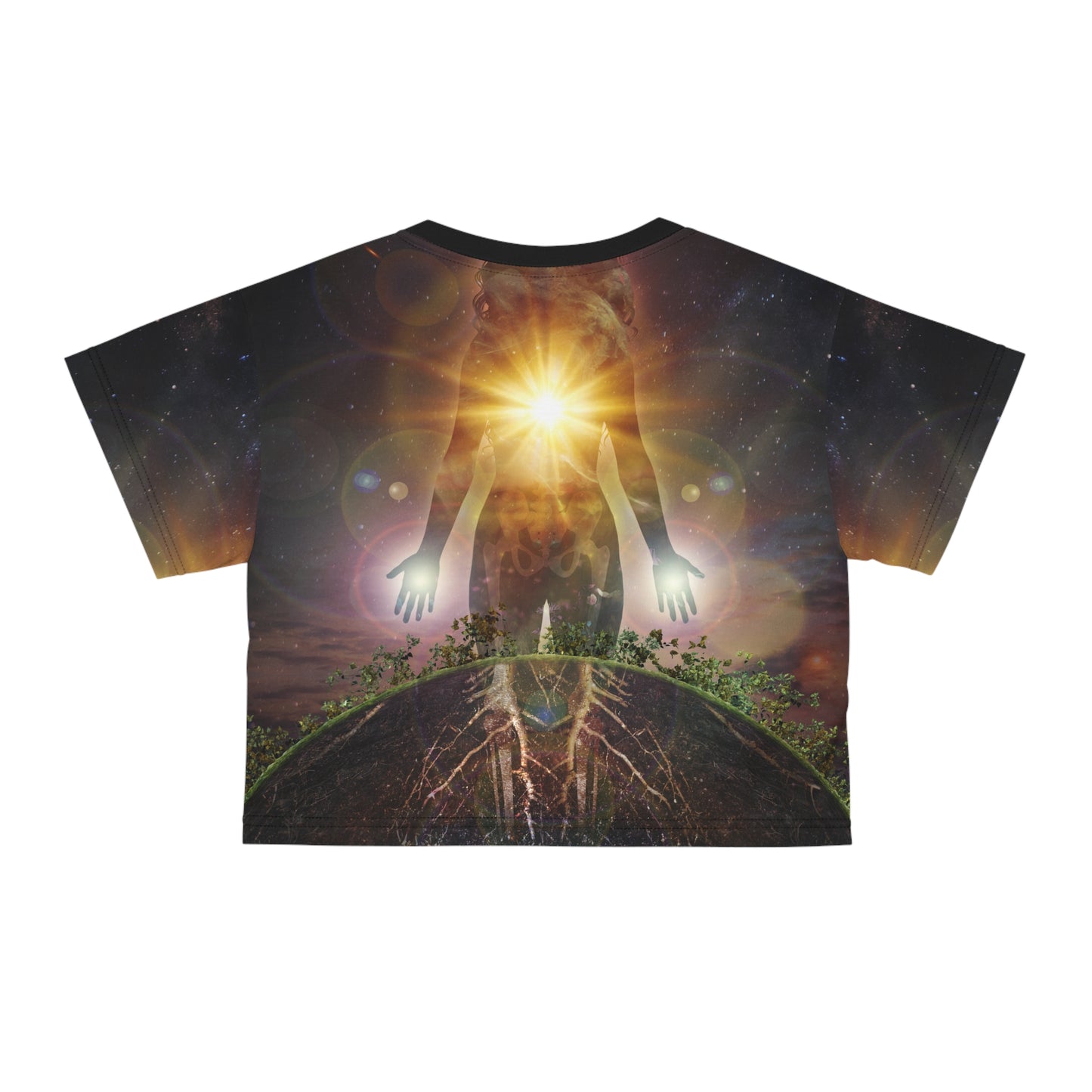 Persephone's Divinity Surreal Art Crop Top