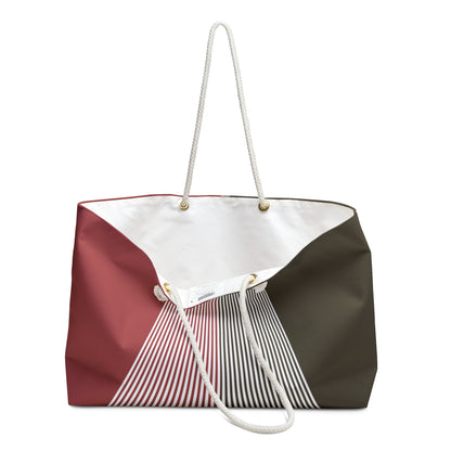 Pink + Brown Color Duality Weekender Bag