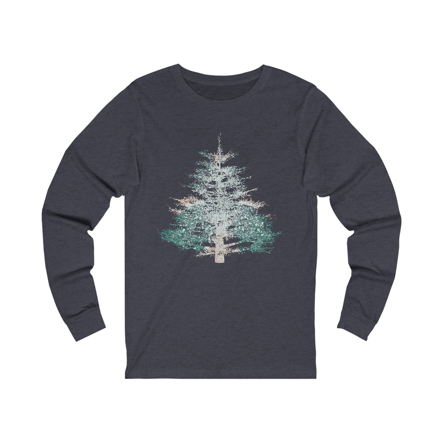 Painted Pine Tree Adult Long Sleeve Shirt