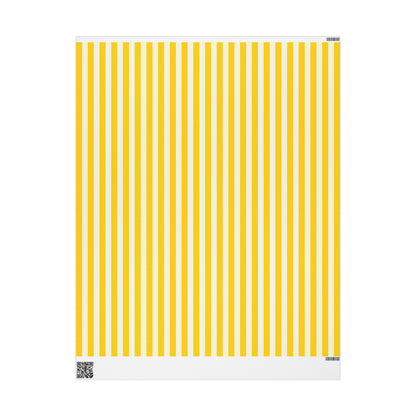 Lemony Yellow Stripes Wrapping Paper Roll (3 sizes)