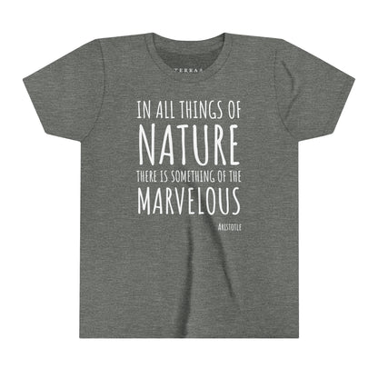 Marvelous Nature Aristotle Quote Kids' T-Shirt (multicolors)