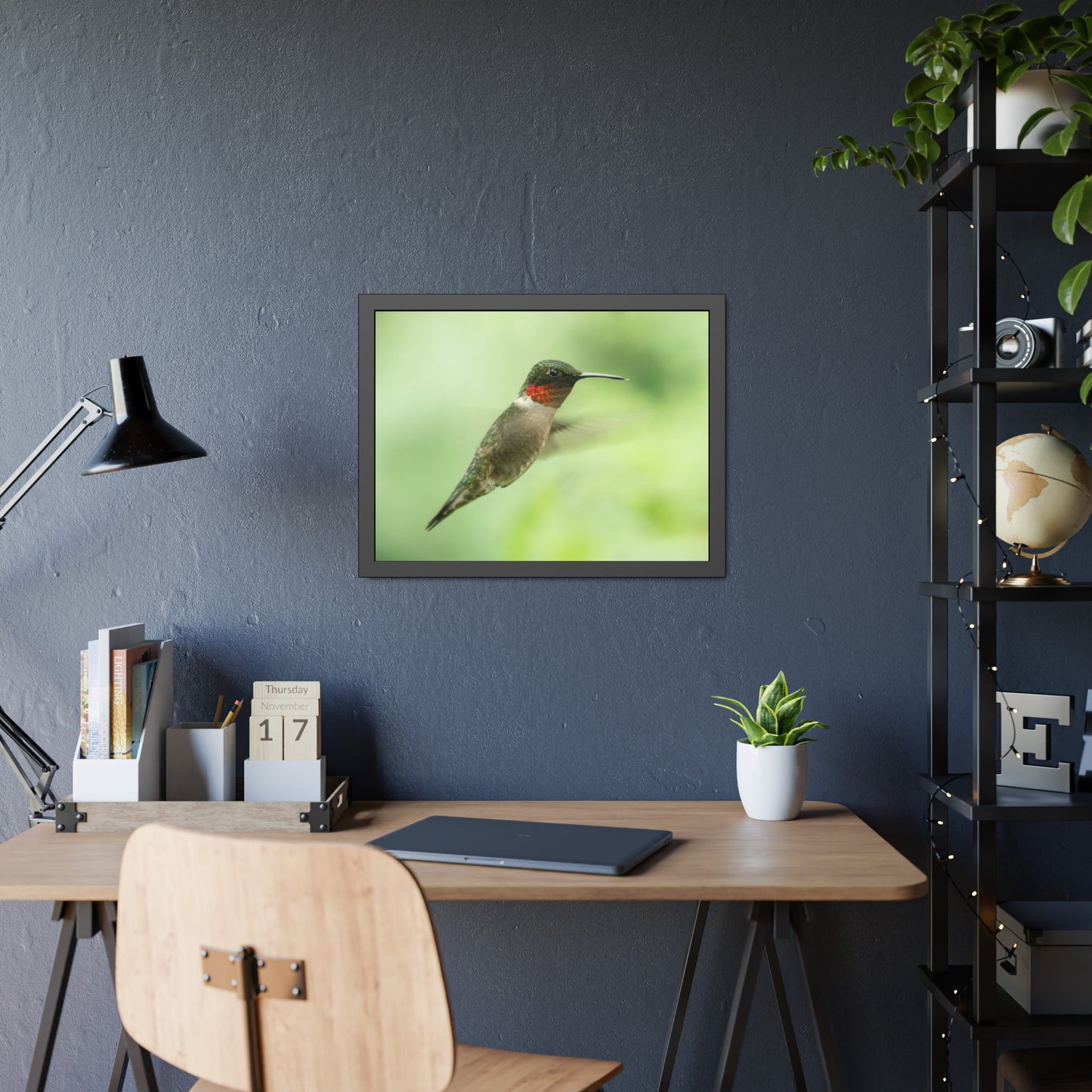 Hummingbird In-Flight Framed Print | Nature Photography