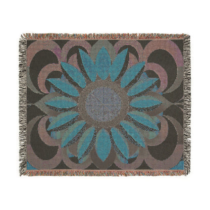 Neutral Flower 100% Cotton Woven Blanket (3 sizes)