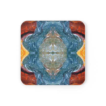 Cosmic Cell Division 4-Piece Corkwood Coaster Set