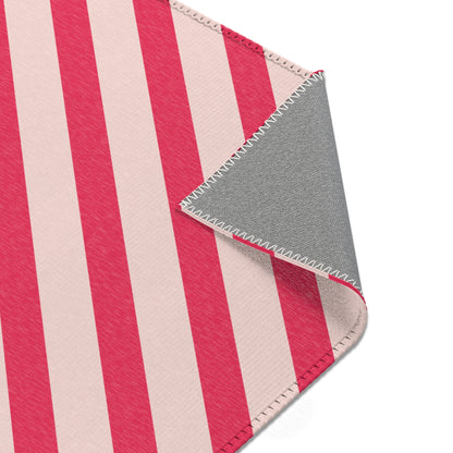 Diagonal Pink Stripes Indoor Rug