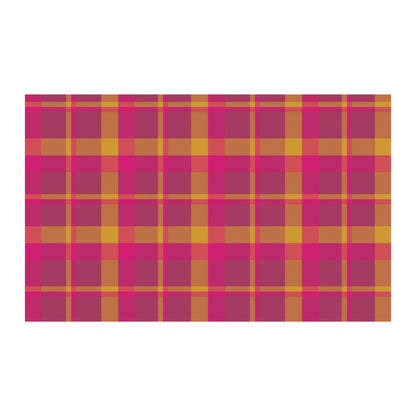 Pink + Yellow Plaid 100% Cotton Twill Fabric