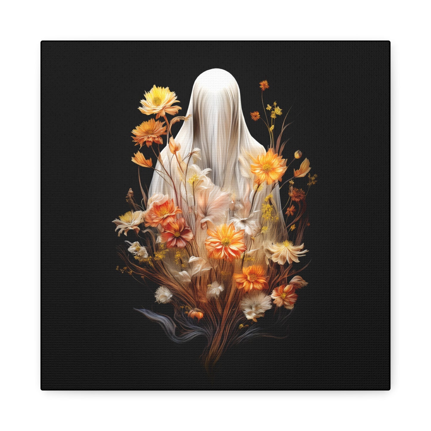 Halloween Garden Haunting Canvas Print