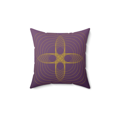 Purple Frequencies Faux Suede Throw Pillow