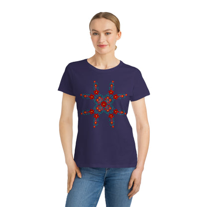 Painted Summer Flowers Organic Cotton Women's T-Shirt