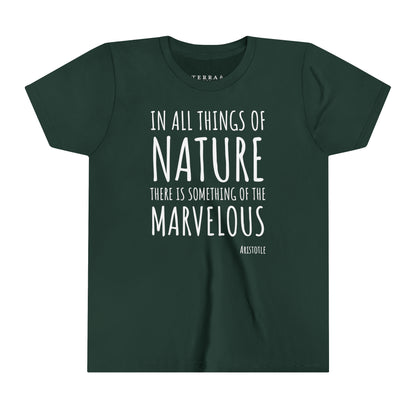 Marvelous Nature Aristotle Quote Kids' T-Shirt (multicolors)