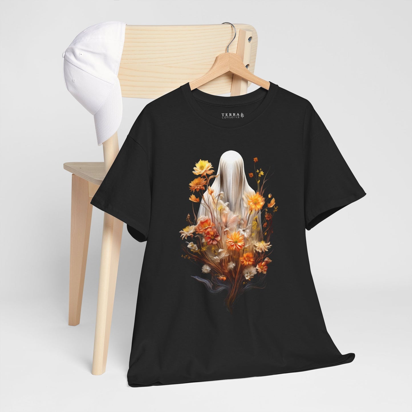 Halloween Garden Haunting Adult 100% Cotton T-Shirt