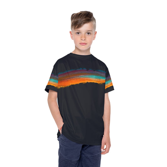 Colorful Paint Stripe Kids' Poly Tee