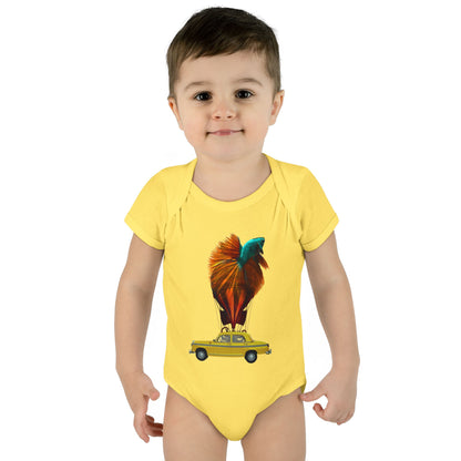 Aquamobile Taxi Service 100% Cotton Baby Onesie 6M-18M (multicolors)