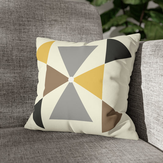 Geometric Triangle Design Faux Suede Throw Pillow Case (multi sizes)