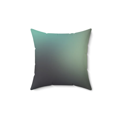 Sea Foam Faux Suede Throw Pillow