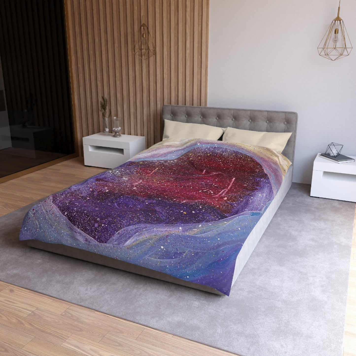 Plato's Cave Painting Woven Duvet Cover