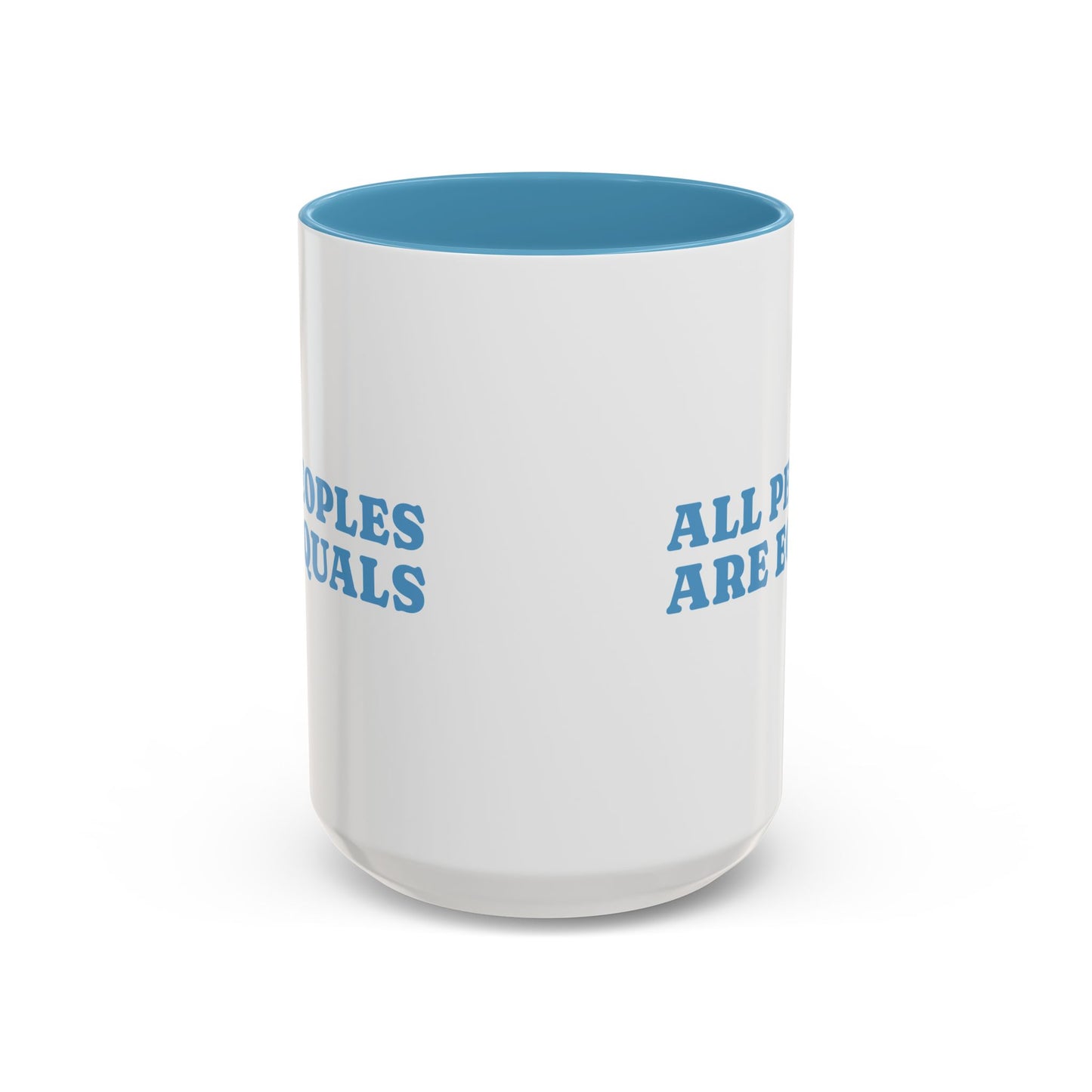 All People Are Equals Blue Handle Ceramic Mug (11, 15oz)