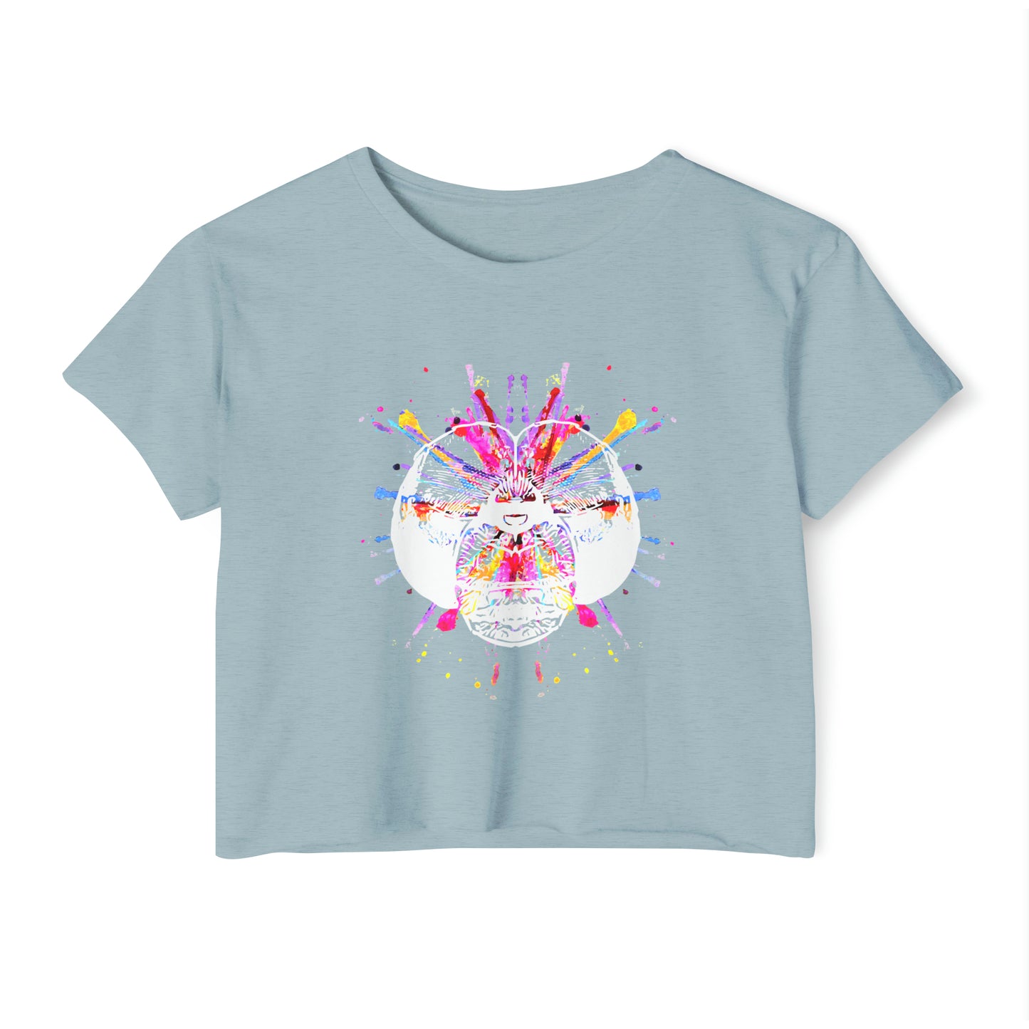 Dragonfly Color Explosion Women's Crop Top