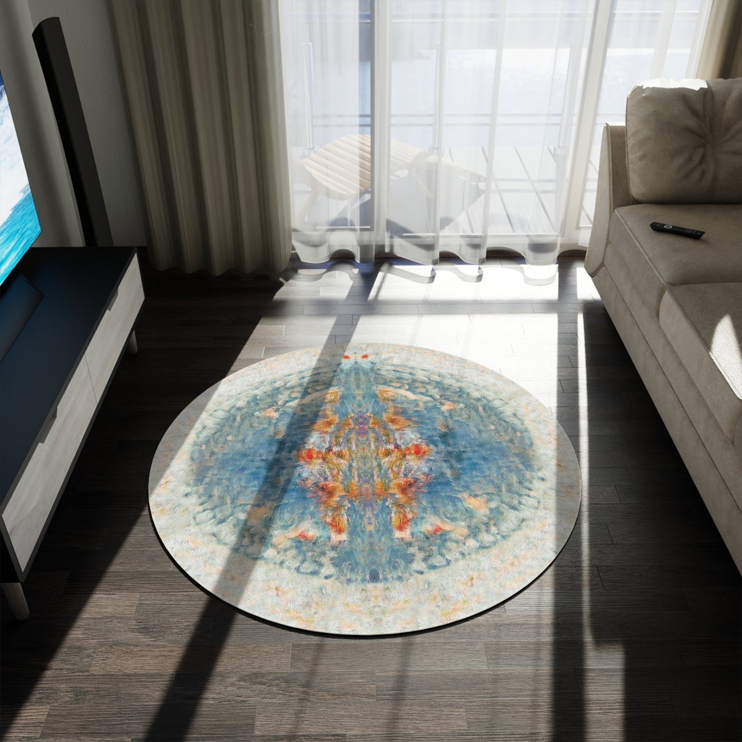 Water Spirits Round Rug