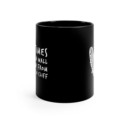 Hitting A Wall 11oz Black Mug