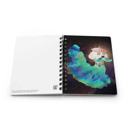 Surreal Astro Dog of Time Spiral-Bound Lined Notebook