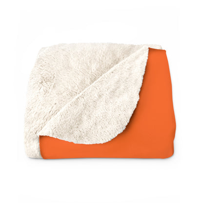 Hunter Safety Orange Sherpa Fleece Blanket