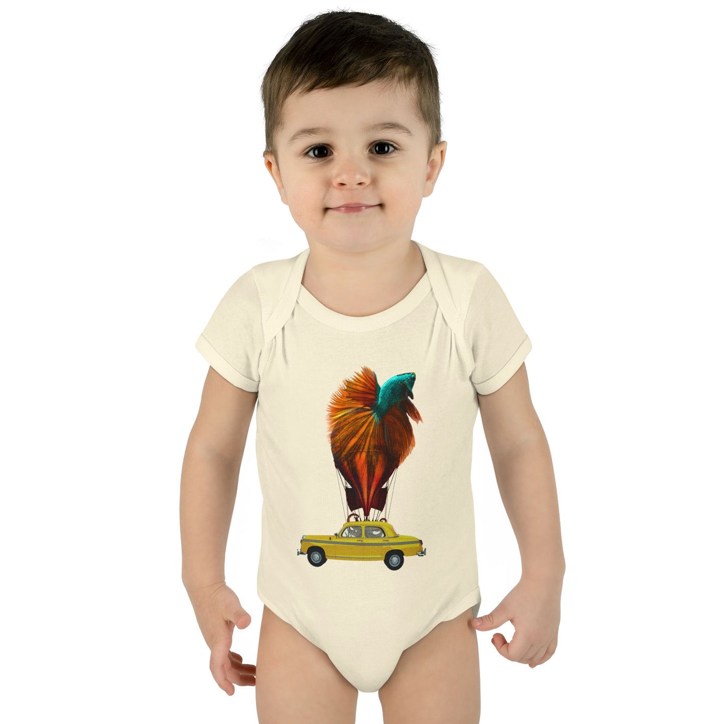 Aquamobile Taxi Service 100% Cotton Baby Onesie 6M-18M (multicolors)