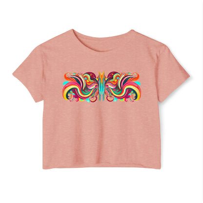 Butterfly Symmetry Women's Crop Top