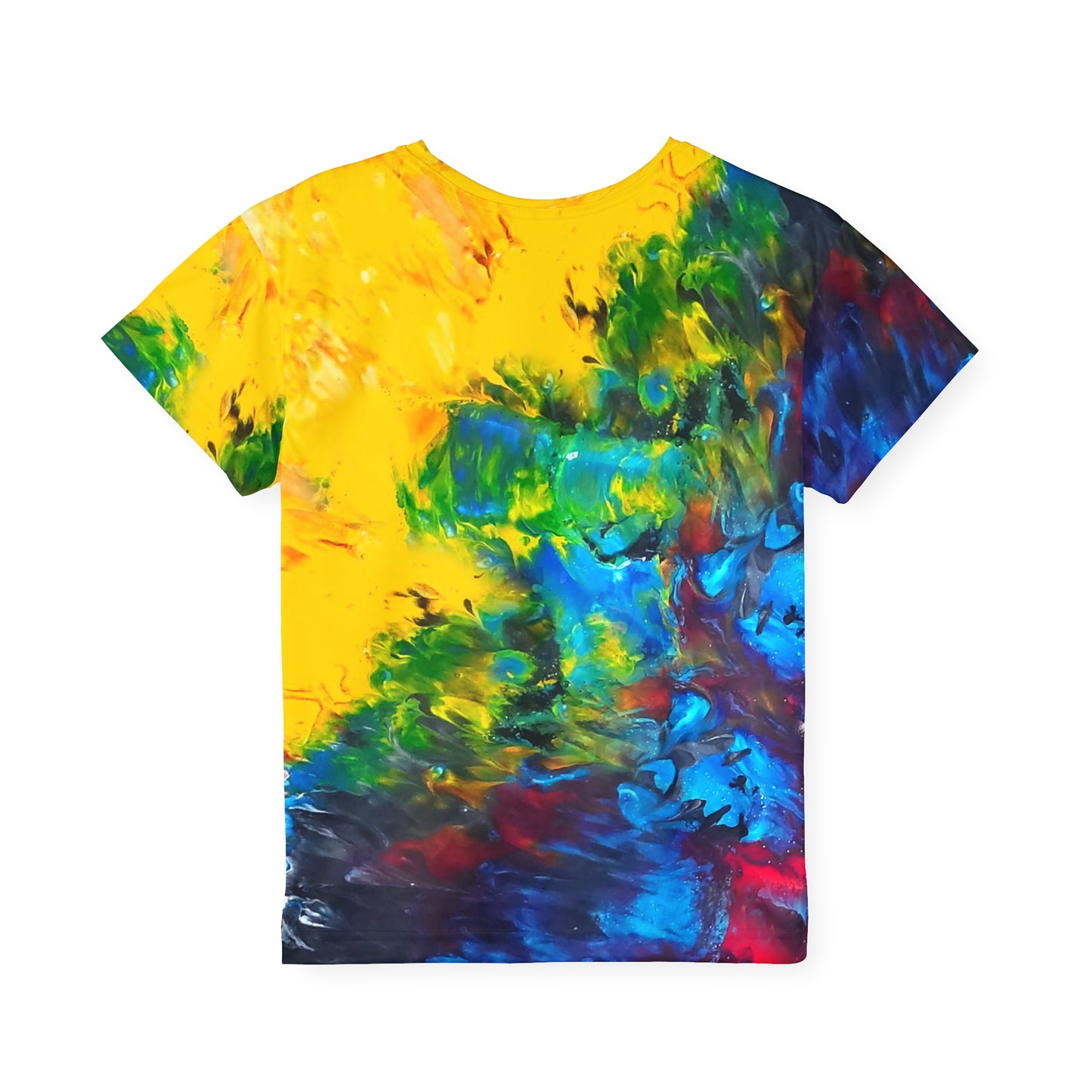 Colorful Paint Waves Kids' Poly Tee