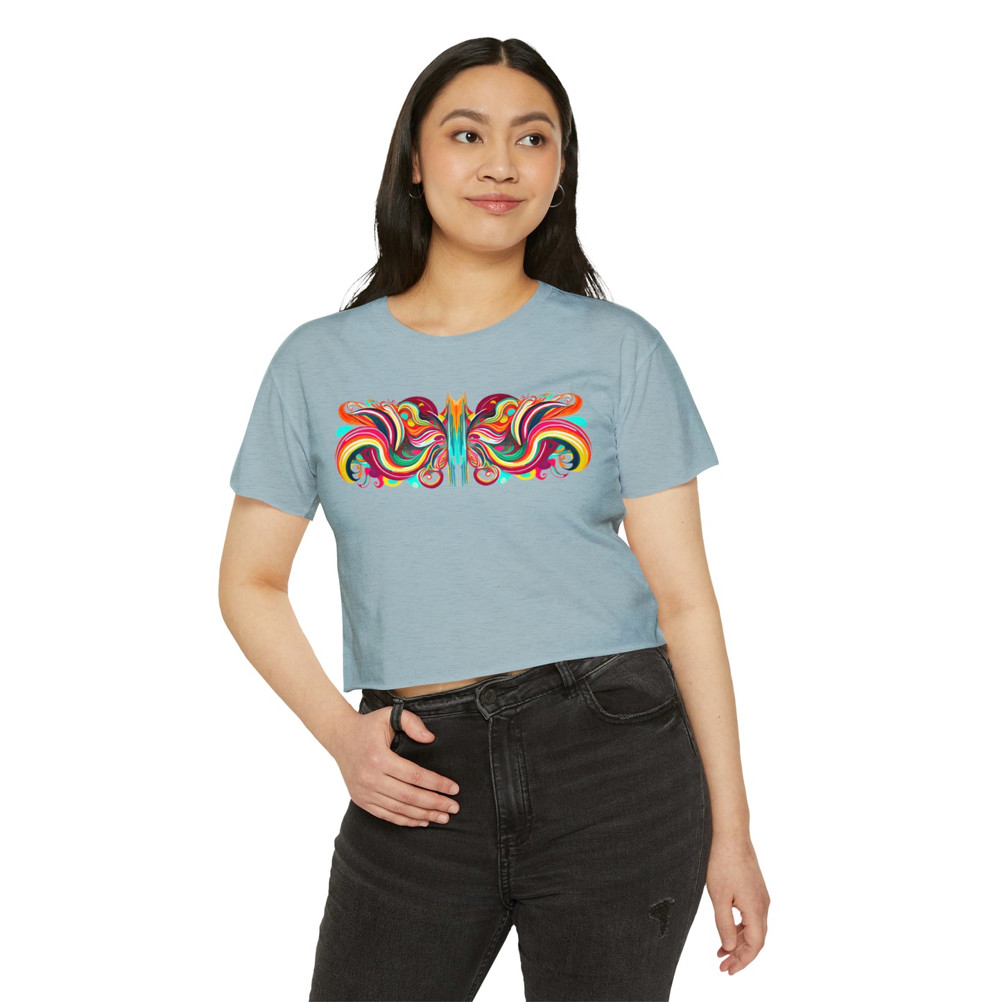 Butterfly Symmetry Women's Crop Top