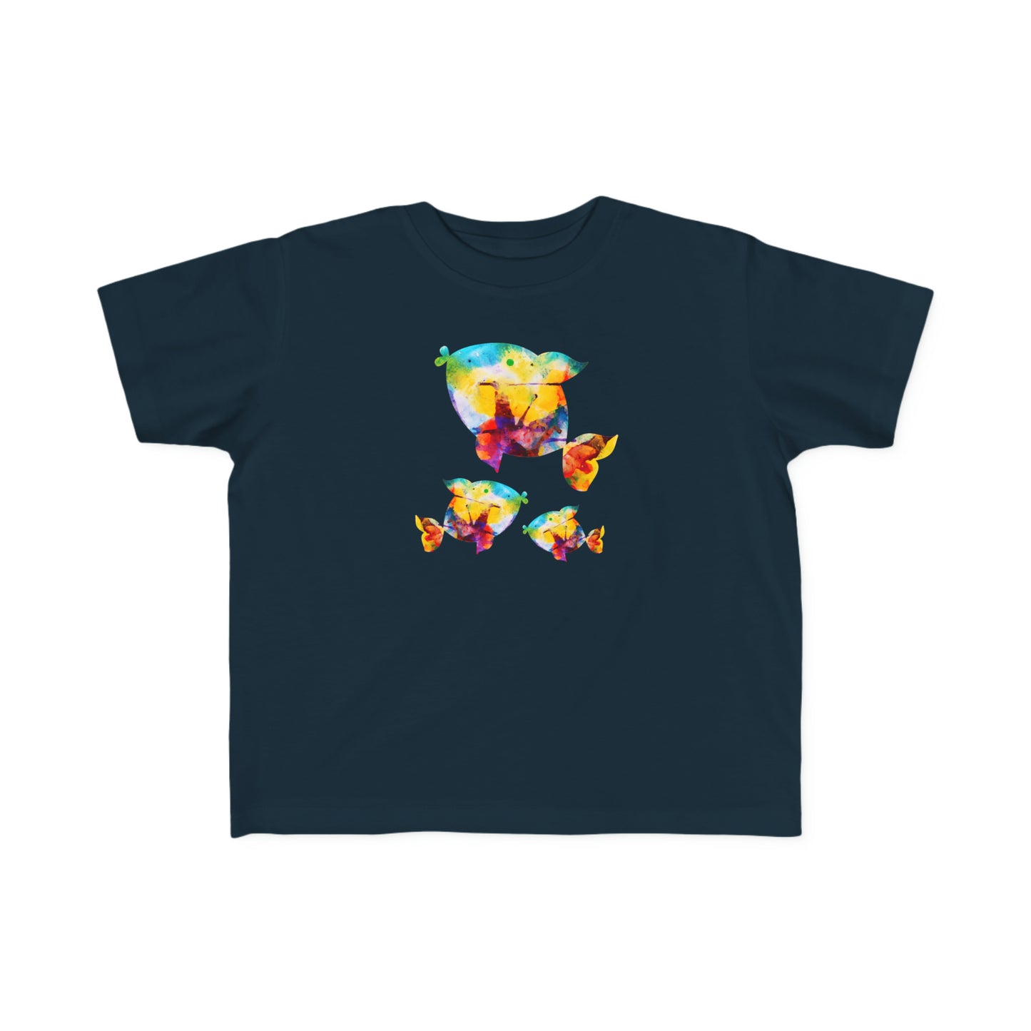 Happiness is a Painted Fish Toddler T-Shirt 2T-6T (multicolors)