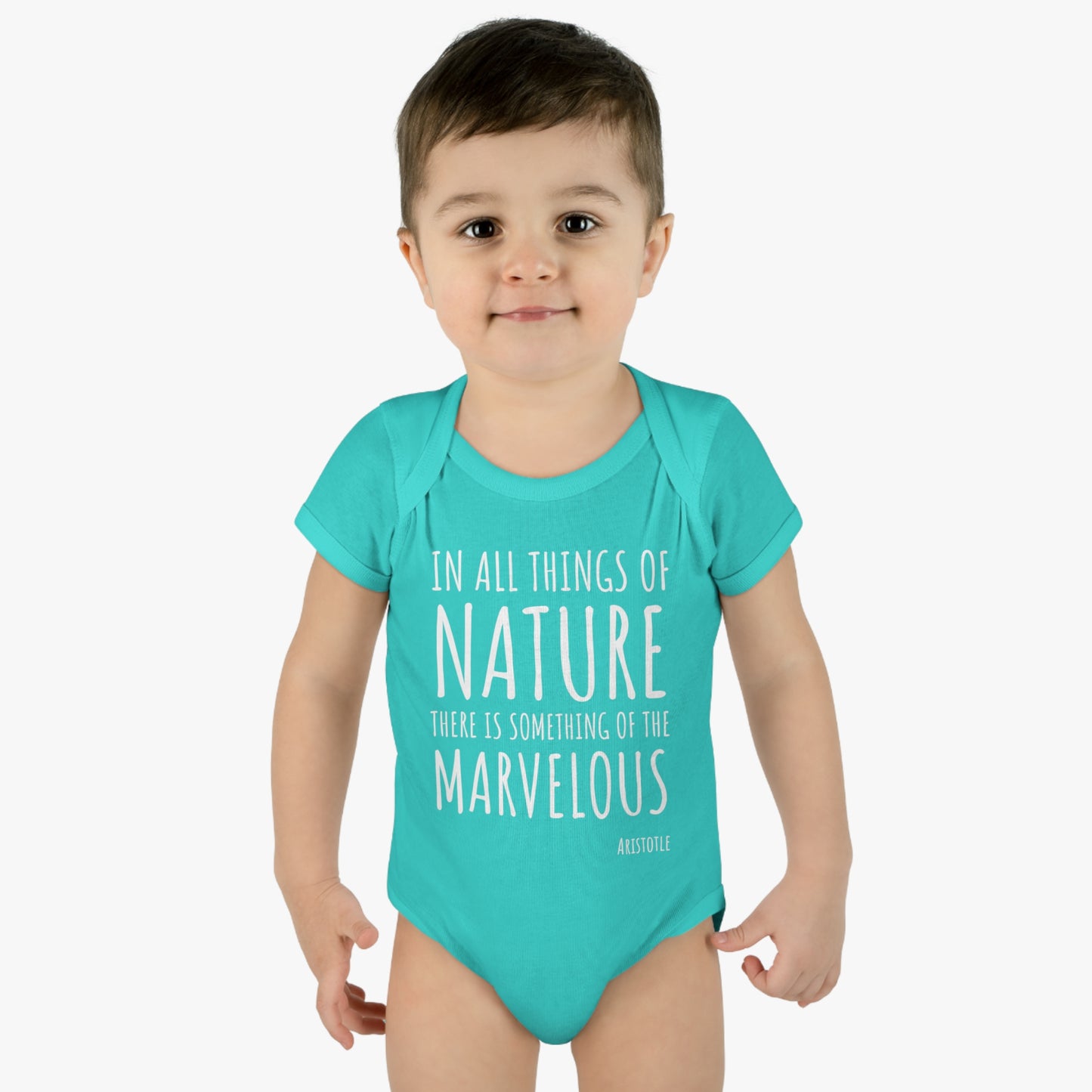 Marvelous Nature Aristotle Quote Baby Onesie 6M-18M (multicolors)