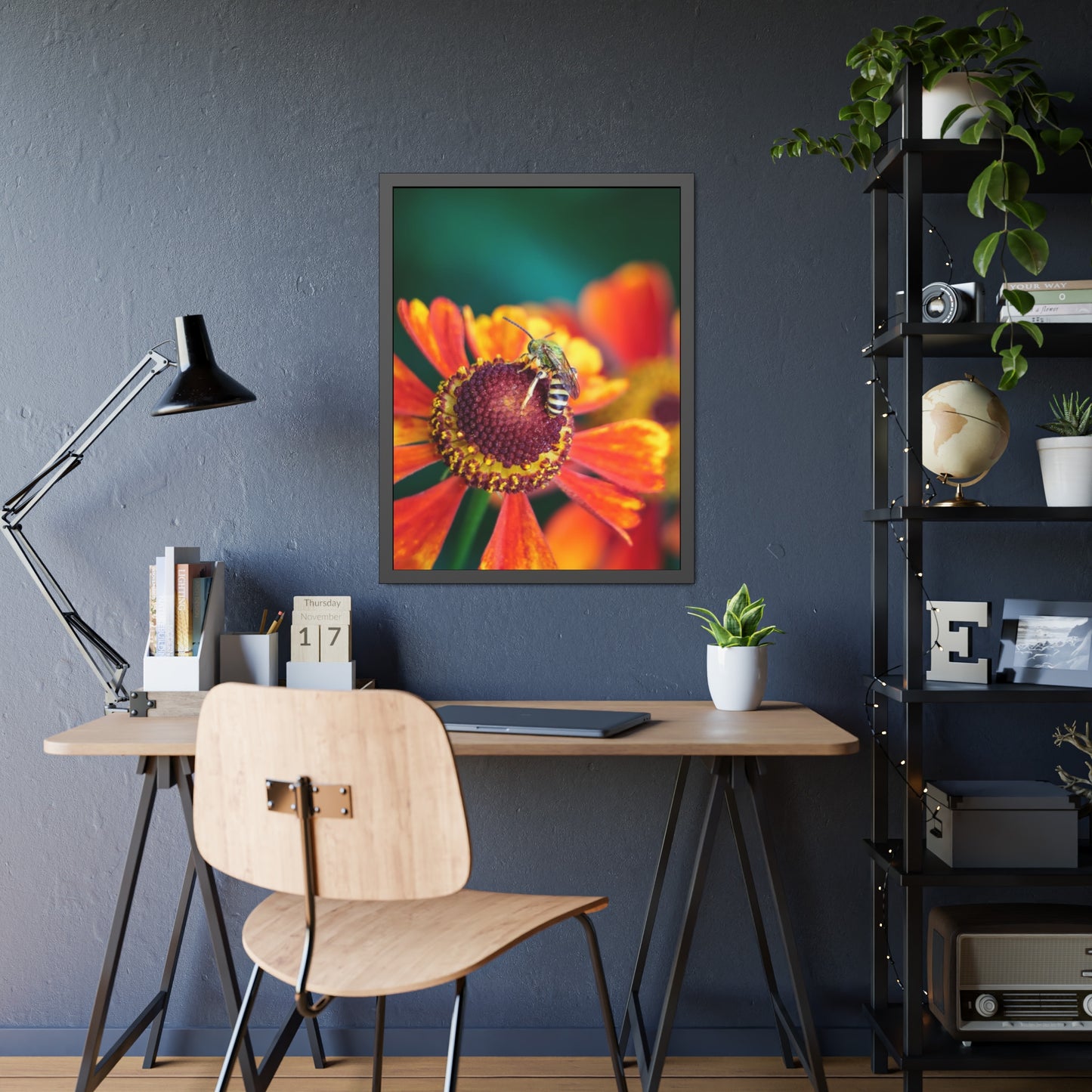 Fashionable Sweat Bee Framed Print | Nature Photography
