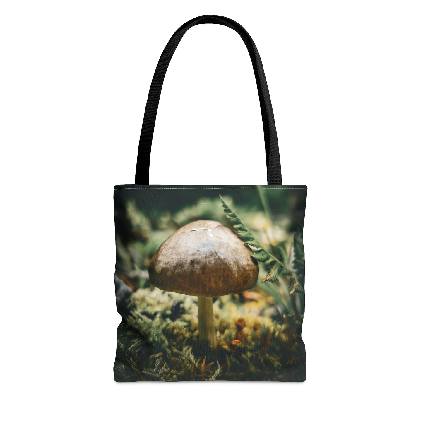 Mossy Mushroom House Artistic Tote Bag