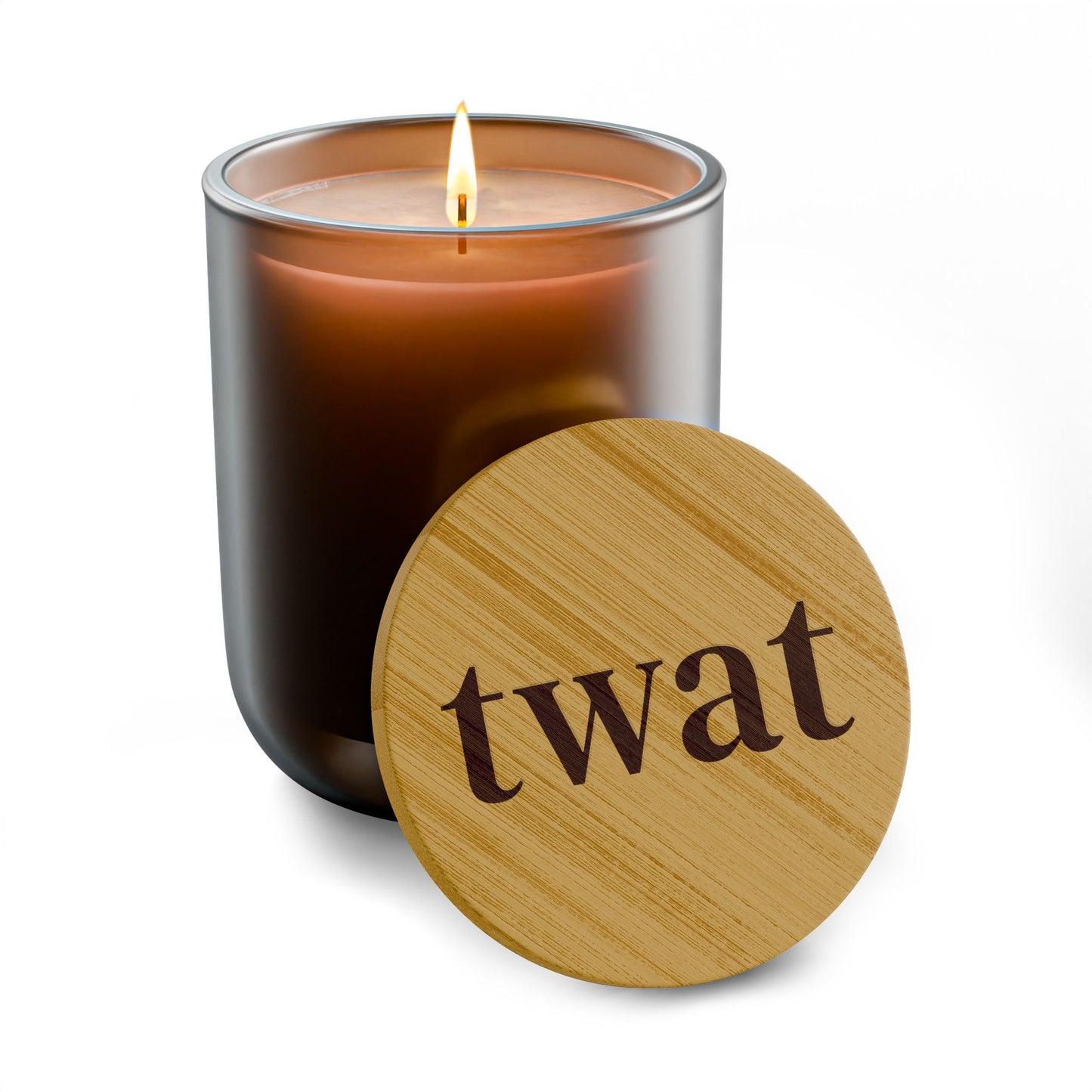 Engraved Spicy T-Word Scented Soy Candle, 14oz | Funny Joke Gifts
