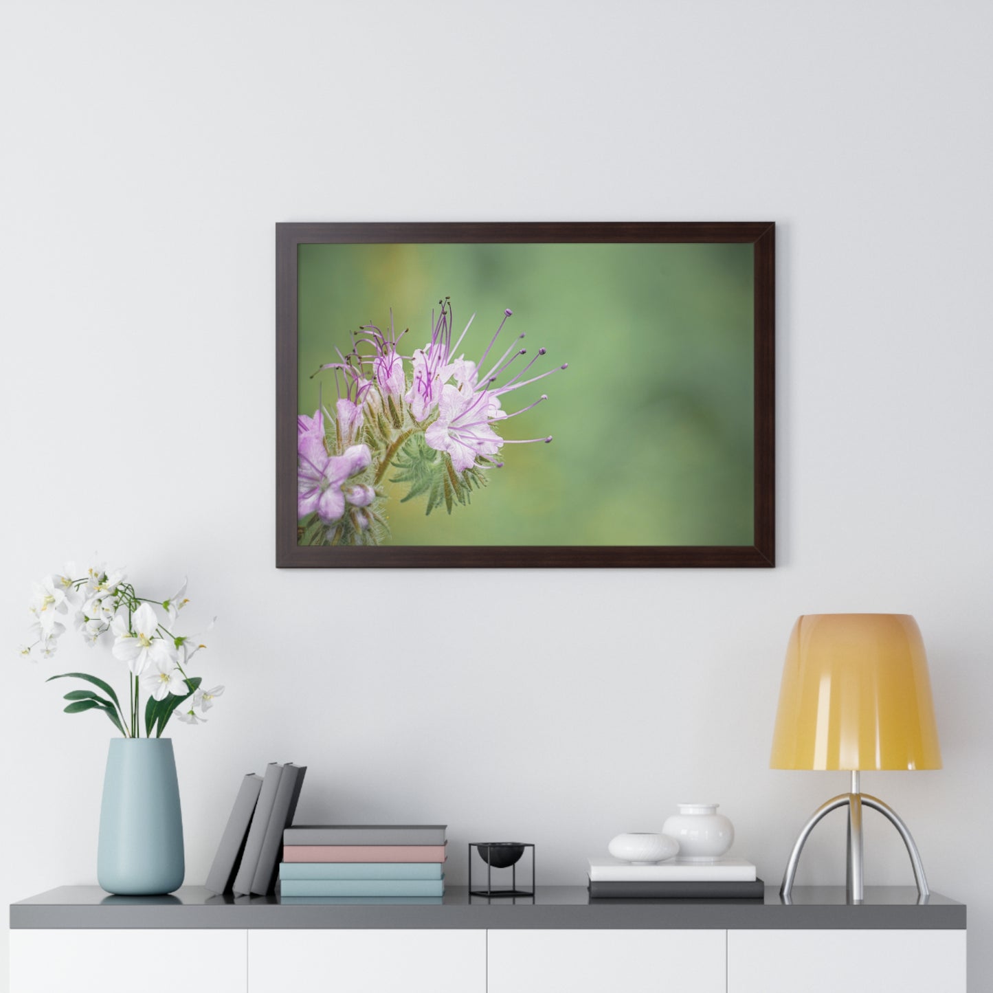 Macro Purple Wildflowers Framed Matte Print