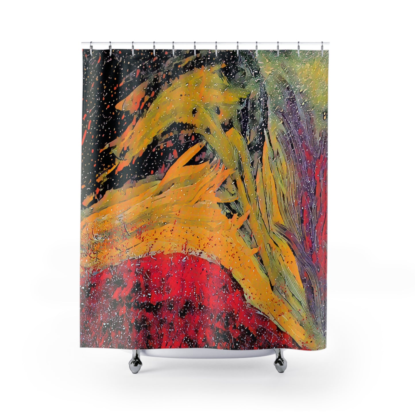 An Ocean of Color Abstract Art Shower Curtain